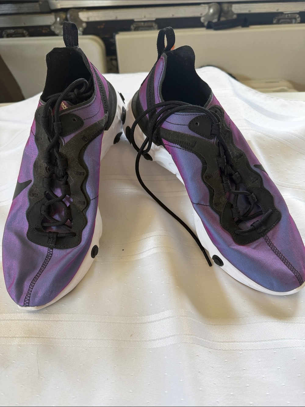 Nike Women’s Iridescent Purple and Black Athletic Sneakers